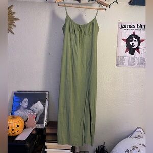 Zara olive green Milkmaid green dress